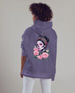 Bluza oversize z kapturem <br>Królowa Umarłych – efekt sprania