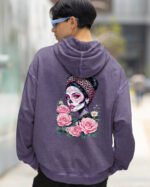 Bluza oversize z kapturem <br>Królowa Umarłych – efekt sprania