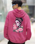 Bluza oversize z kapturem <br>Królowa Umarłych – efekt sprania