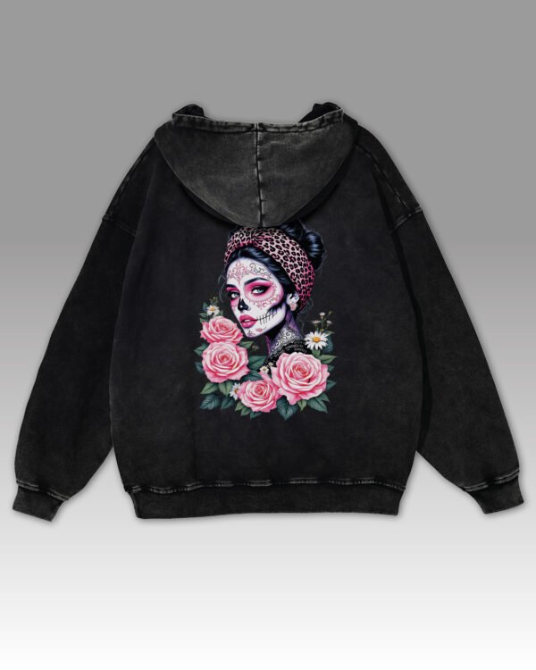 Bluza oversize z kapturem <br>Królowa Umarłych – efekt sprania