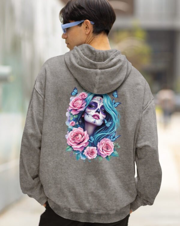 Bluza oversize z kapturem <br>Dusza w Kwiatach – efekt sprania