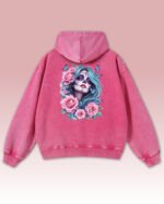 Bluza oversize z kapturem <br>Dusza w Kwiatach – efekt sprania