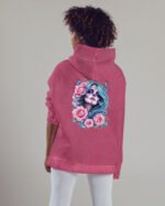 Bluza oversize z kapturem <br>Dusza w Kwiatach – efekt sprania