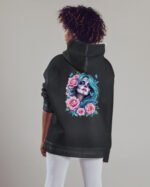 Bluza oversize z kapturem <br>Dusza w Kwiatach – efekt sprania