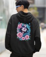 Bluza oversize z kapturem <br>Dusza w Kwiatach – efekt sprania