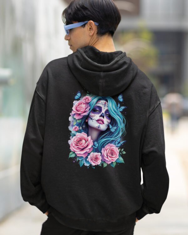 Bluza oversize z kapturem <br>Dusza w Kwiatach – efekt sprania
