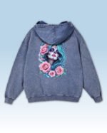 Bluza oversize z kapturem Dusza w Kwiatach