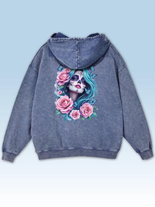 Bluza oversize z kapturem Dusza w Kwiatach
