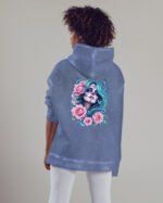Bluza oversize z kapturem <br>Dusza w Kwiatach – efekt sprania