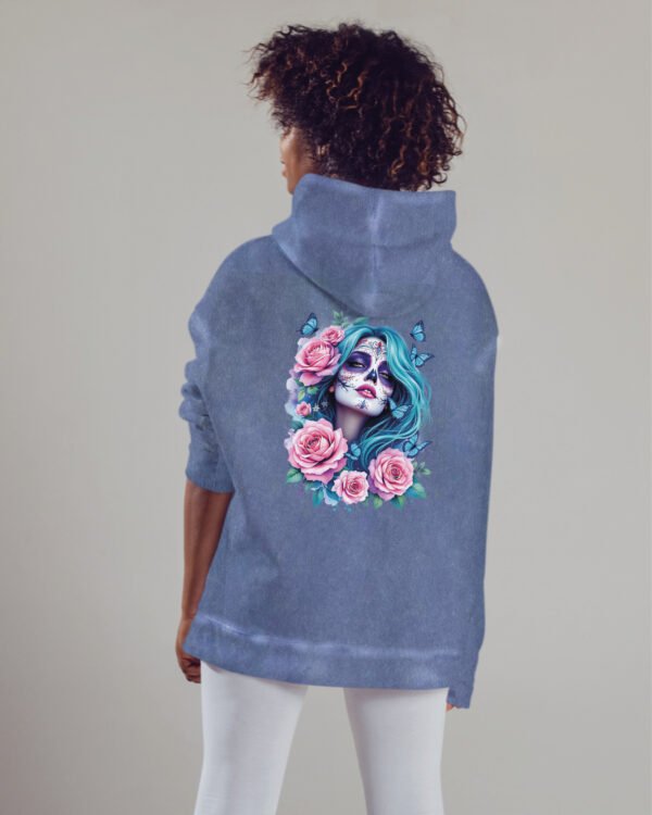 Bluza oversize z kapturem <br>Dusza w Kwiatach – efekt sprania