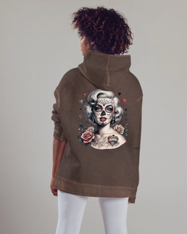 Bluza oversize z kapturem <br>Królowa Cieni – efekt sprania