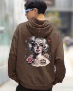 Bluza oversize z kapturem <br>Królowa Cieni – efekt sprania