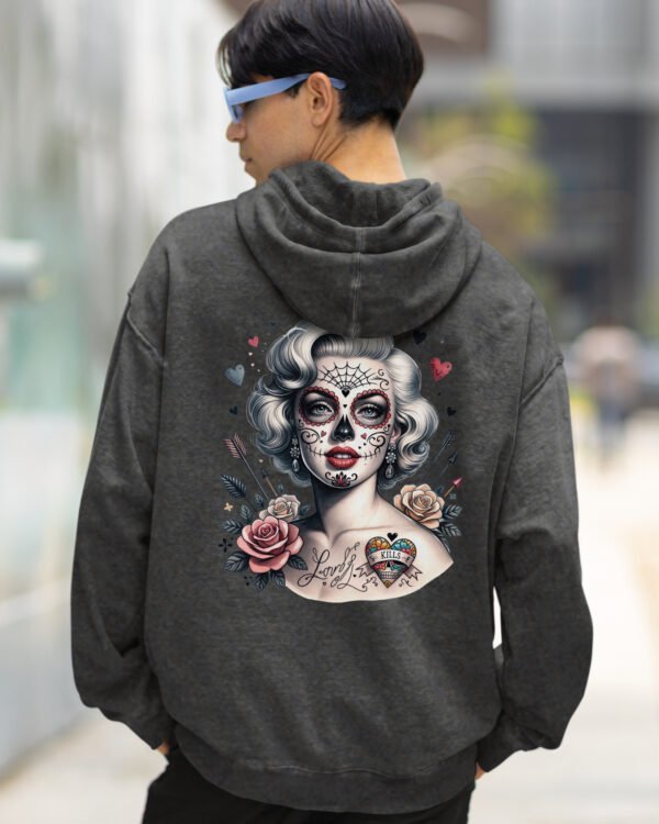Bluza oversize z kapturem <br>Królowa Cieni – efekt sprania