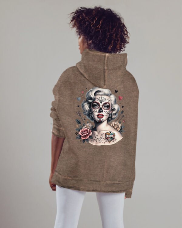 Bluza oversize z kapturem <br>Królowa Cieni – efekt sprania
