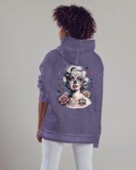 Bluza oversize z kapturem <br>Królowa Cieni – efekt sprania