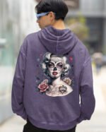 Bluza oversize z kapturem <br>Królowa Cieni – efekt sprania