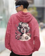 Bluza oversize z kapturem <br>Królowa Cieni – efekt sprania