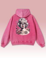 Bluza oversize z kapturem <br>Królowa Cieni – efekt sprania