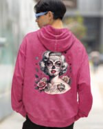 Bluza oversize z kapturem <br>Królowa Cieni – efekt sprania