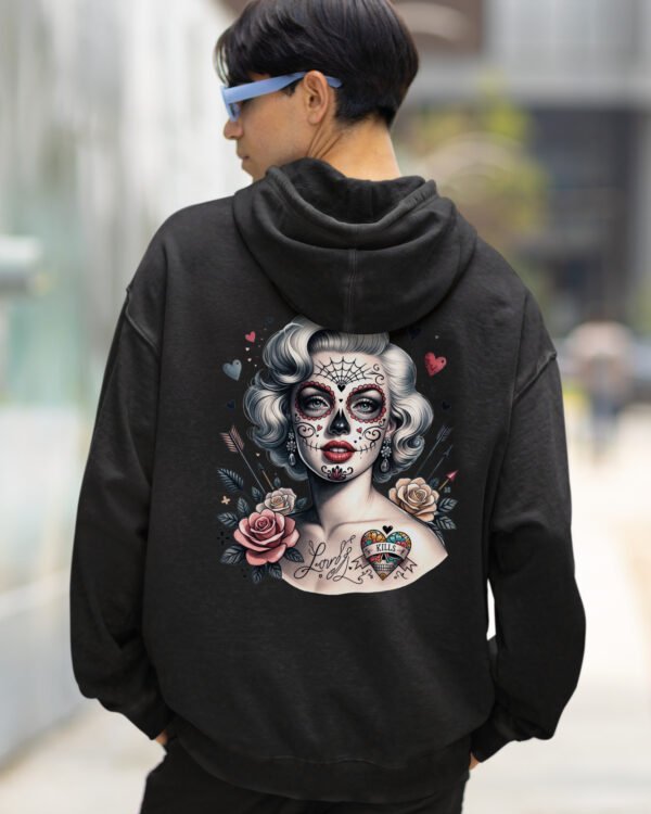 Bluza oversize z kapturem <br>Królowa Cieni – efekt sprania
