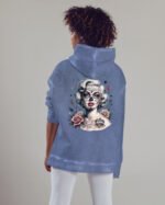 Bluza oversize z kapturem <br>Królowa Cieni – efekt sprania