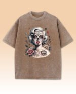 Koszulka oversize efekt sprania <br>Królowa Cieni