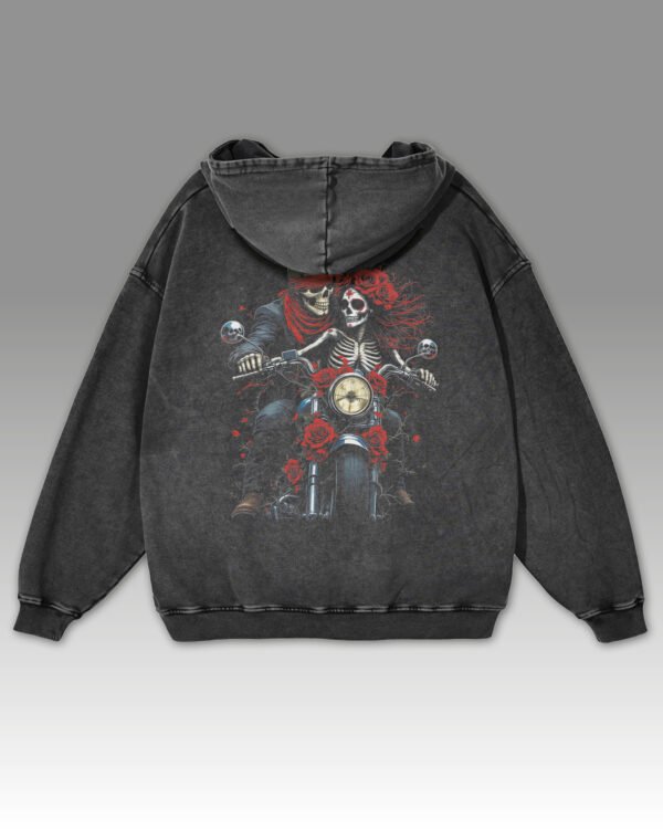 Bluza oversize z kapturem <br>Upiorni Jeźdźcy – efekt sprania