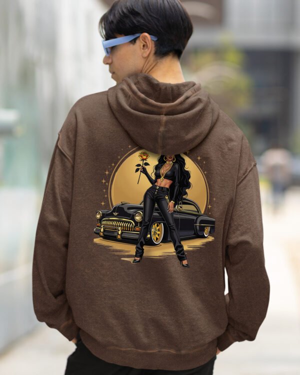 Bluza oversize z kapturem <br>Królowa Ulicy – efekt sprania