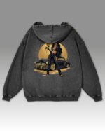 Bluza oversize z kapturem <br>Królowa Ulicy – efekt sprania
