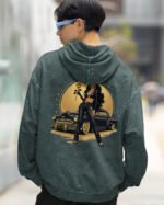 Bluza oversize z kapturem <br>Królowa Ulicy – efekt sprania