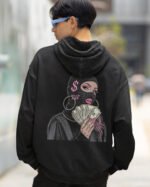 Bluza oversize z kapturem <br>Królowa Kasy – efekt sprania