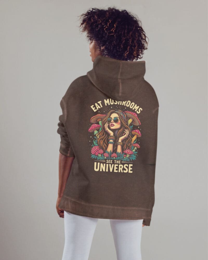 Bluza oversize z kapturem <br>Magiczne Grzyby – efekt sprania