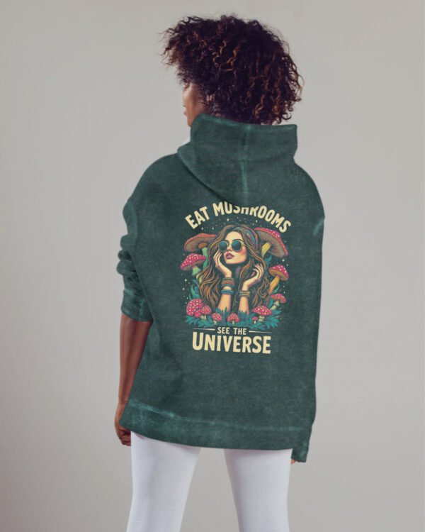 Bluza oversize z kapturem <br>Magiczne Grzyby – efekt sprania