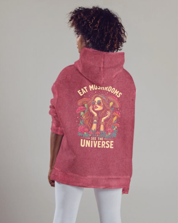 Bluza oversize z kapturem <br>Magiczne Grzyby – efekt sprania