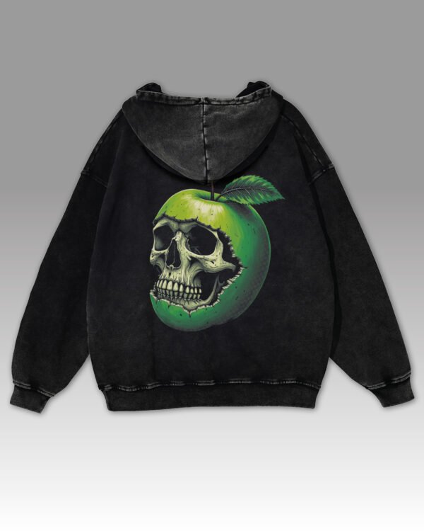 Bluza oversize z kapturem <br>Zatrute Jabłko – efekt sprania