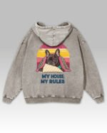 Bluza oversize z kapturem <br>Król Kanapy – efekt sprania