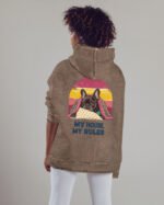 Bluza oversize z kapturem <br>Król Kanapy – efekt sprania