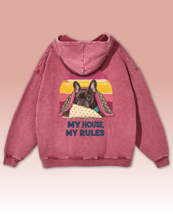 Bluza oversize z kapturem <br>Król Kanapy – efekt sprania