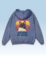 Bluza oversize z kapturem <br>Król Kanapy – efekt sprania