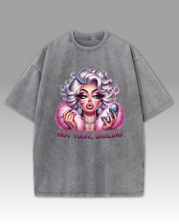 Koszulka oversize efekt sprania <br>Diva Queen
