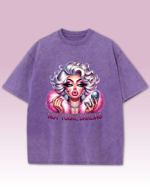 Koszulka oversize efekt sprania Diva Queen