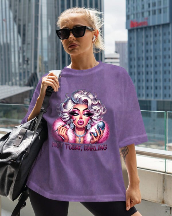Koszulka oversize efekt sprania <br>Diva Queen