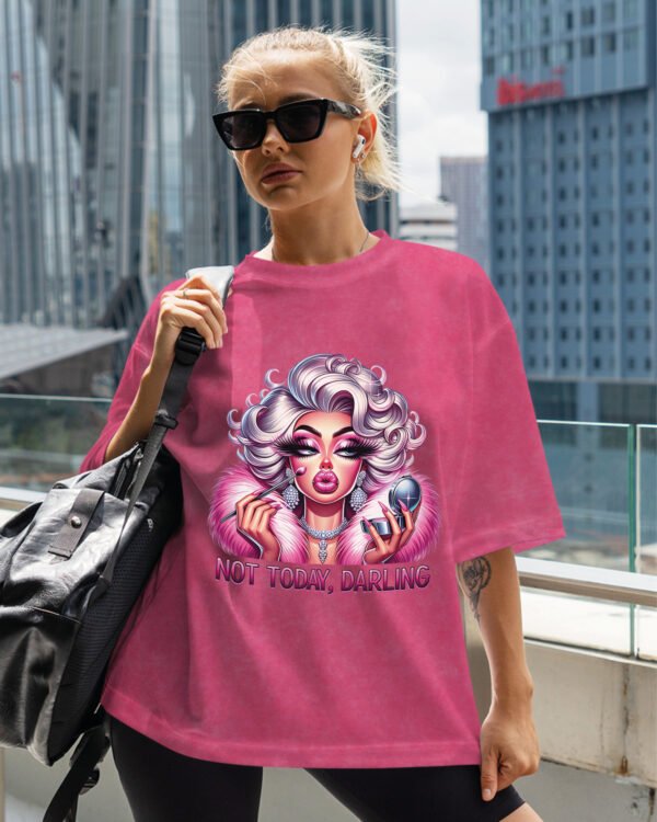 Koszulka oversize efekt sprania <br>Diva Queen