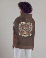 Bluza oversize z kapturem <br>Królowa Drogi – efekt sprania