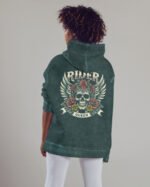Bluza oversize z kapturem <br>Królowa Drogi – efekt sprania