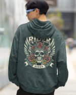 Bluza oversize z kapturem <br>Królowa Drogi – efekt sprania