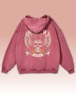 Bluza oversize z kapturem <br>Królowa Drogi – efekt sprania