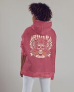 Bluza oversize z kapturem <br>Królowa Drogi – efekt sprania
