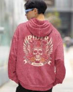 Bluza oversize z kapturem <br>Królowa Drogi – efekt sprania