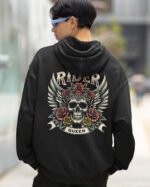 Bluza oversize z kapturem <br>Królowa Drogi – efekt sprania